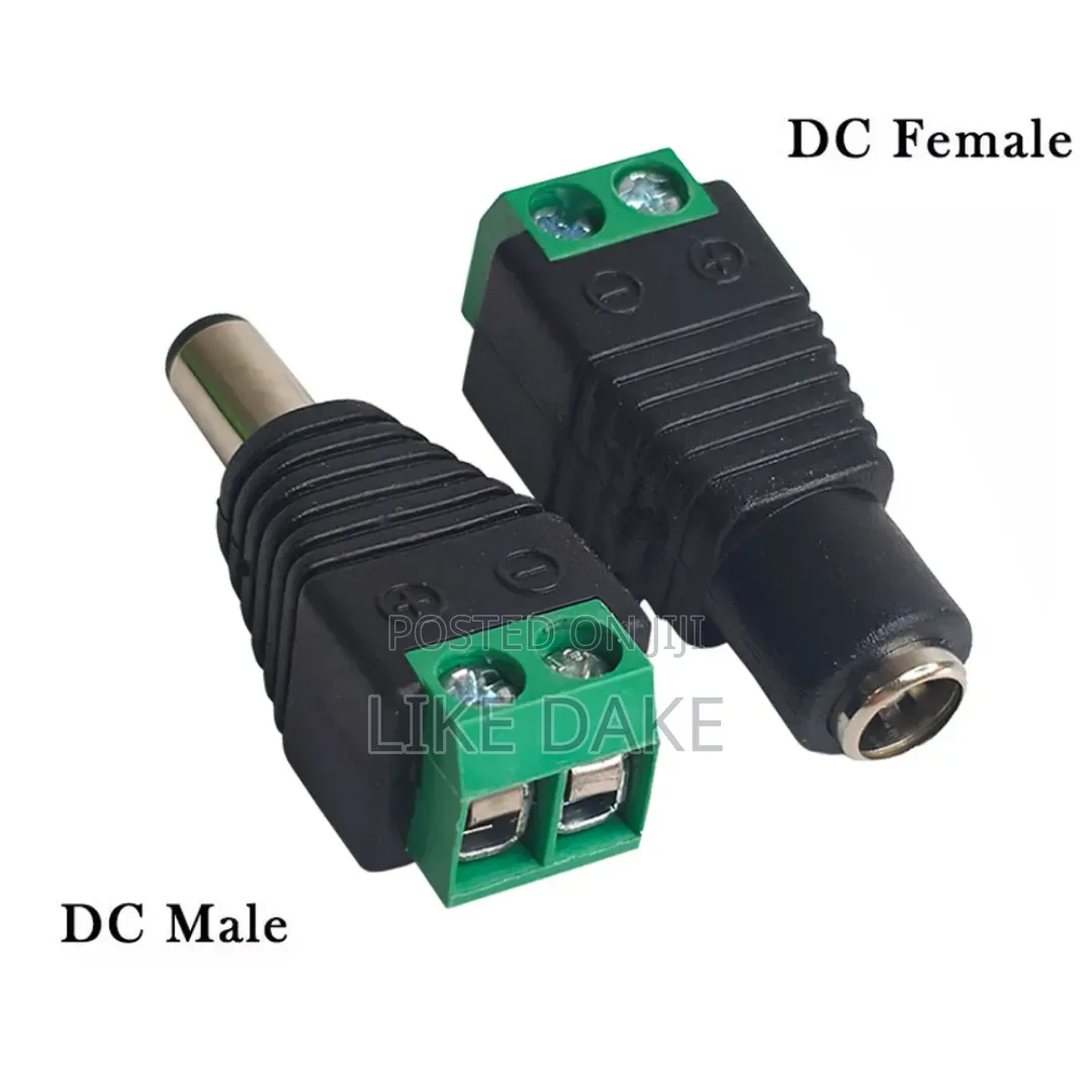 Male Dc Power Connect for CCTV and Other Devices