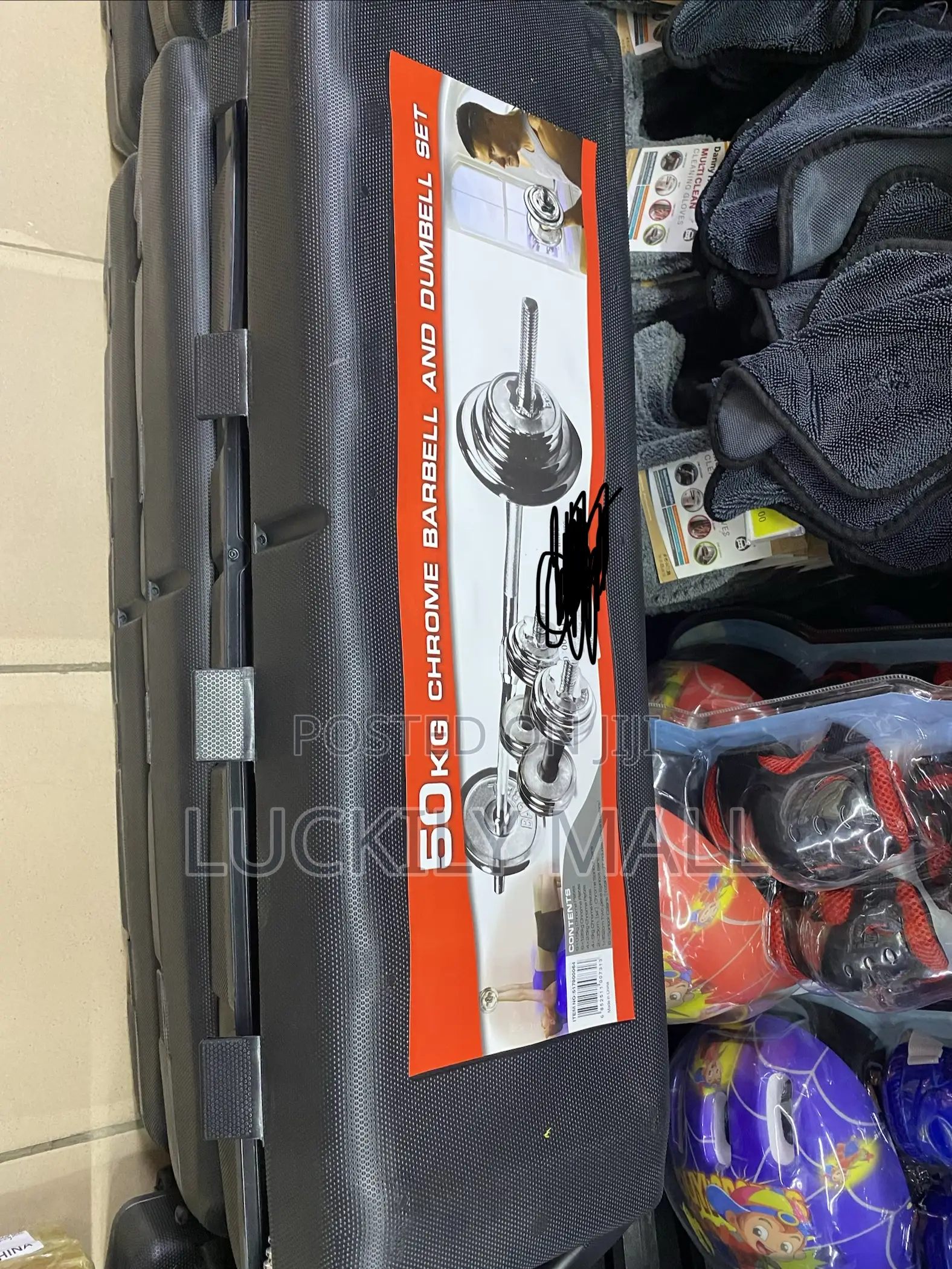 A 50kg Box Chrome Barbell Set