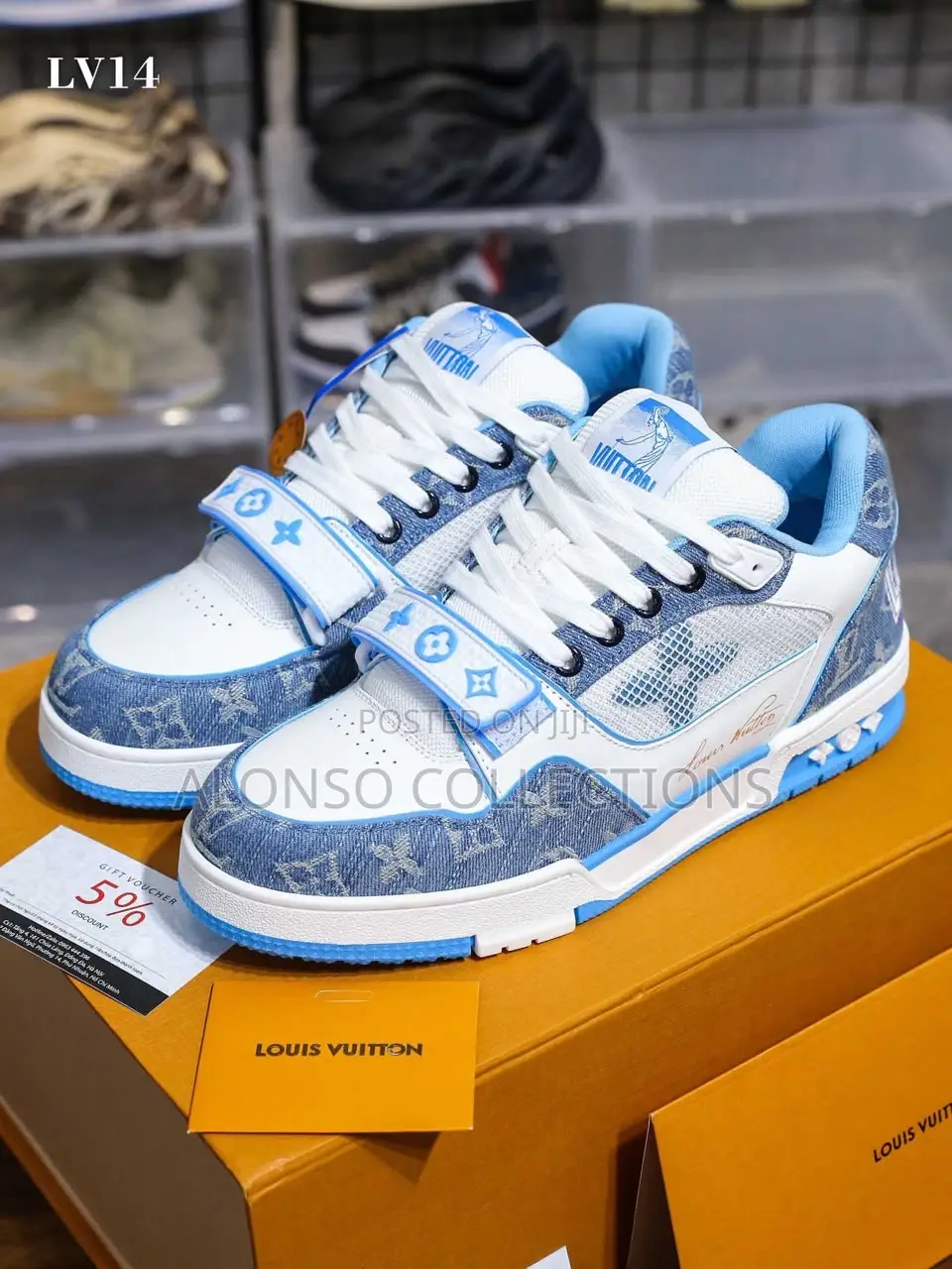 Louis Vuitton Velcro Strap Denim Blue