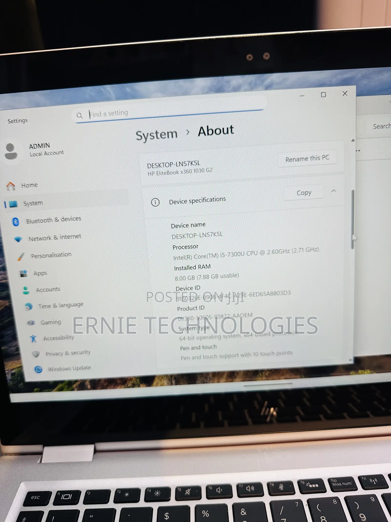Laptop HP EliteBook X360 1030 G2 8GB Intel Core i5 SSD 256GB