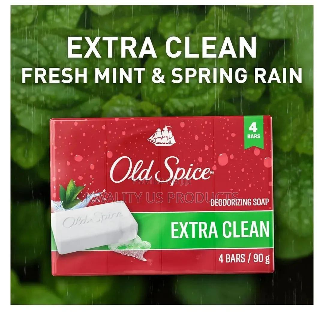 Old Spice Mens Deodorizing Bar Soap- 4 Pack