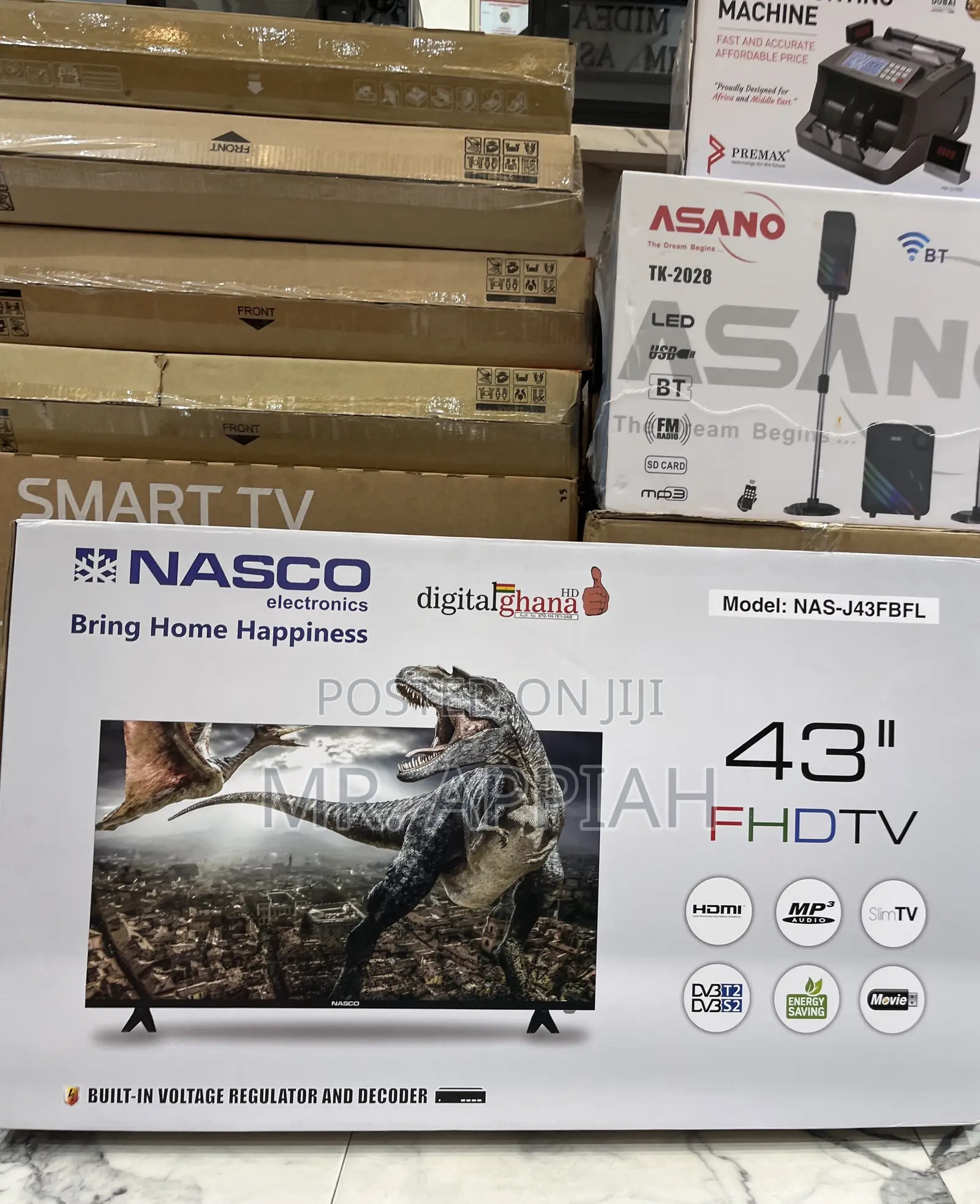Super Classic Nasco 43” Digital Satellite Television(Black)