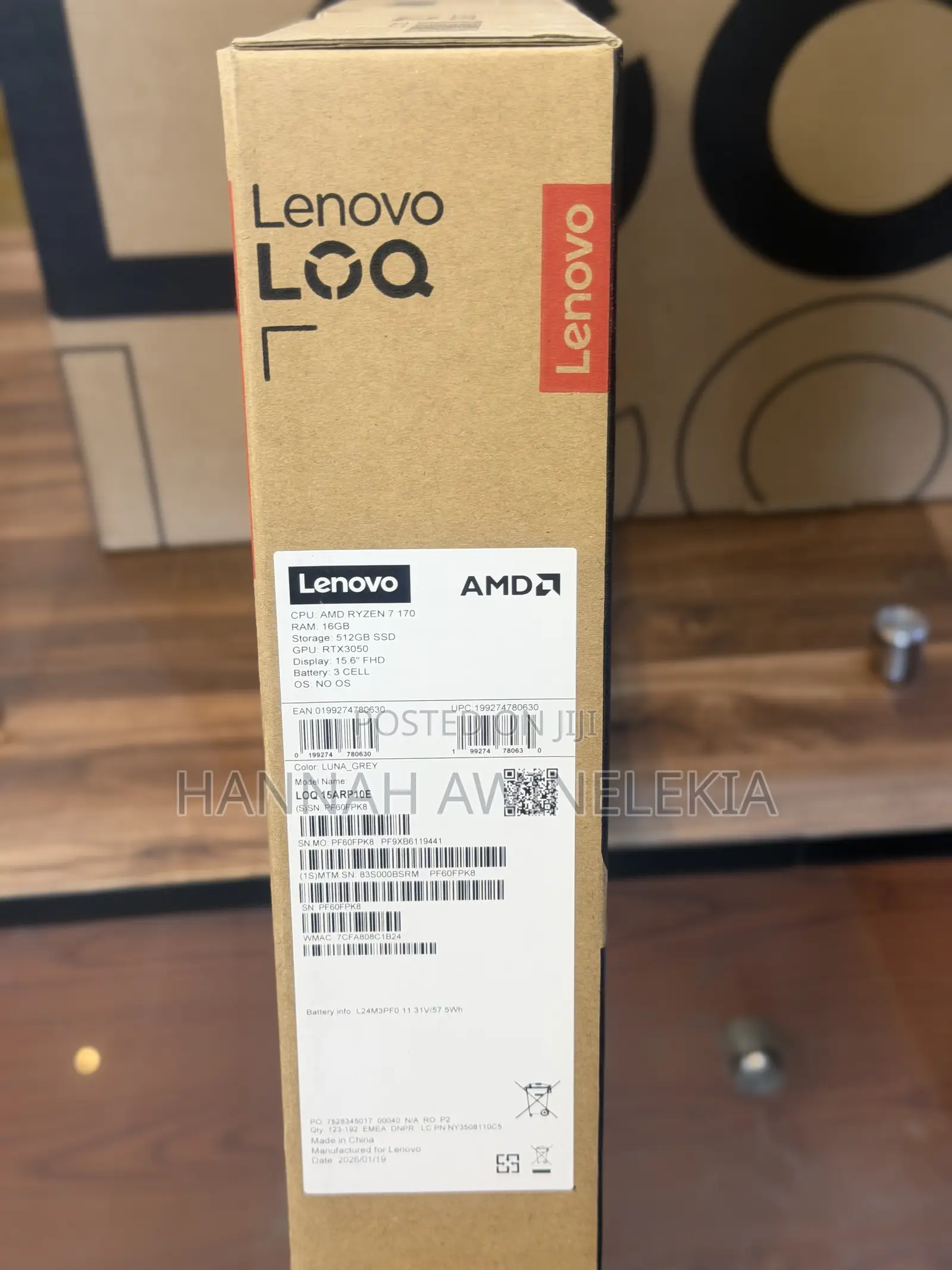 New Laptop Lenovo LOQ 15AHP10 16GB AMD Ryzen 7 SSD 512GB