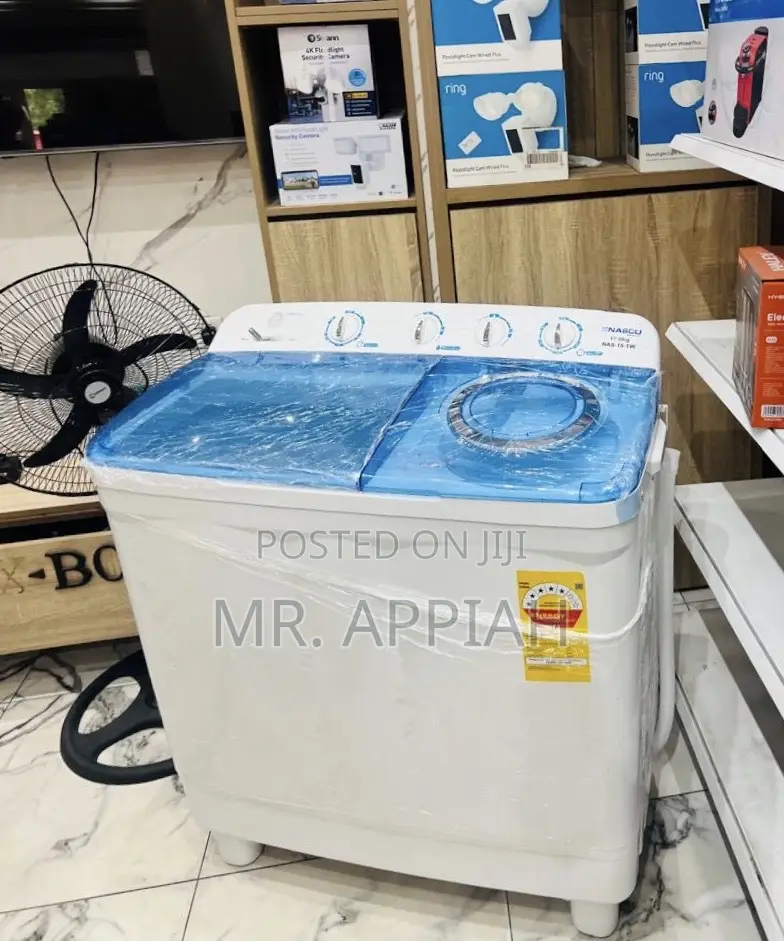 Super Unique Nasco 15kg Twin Tub Washing Machine(Spin Dry) White