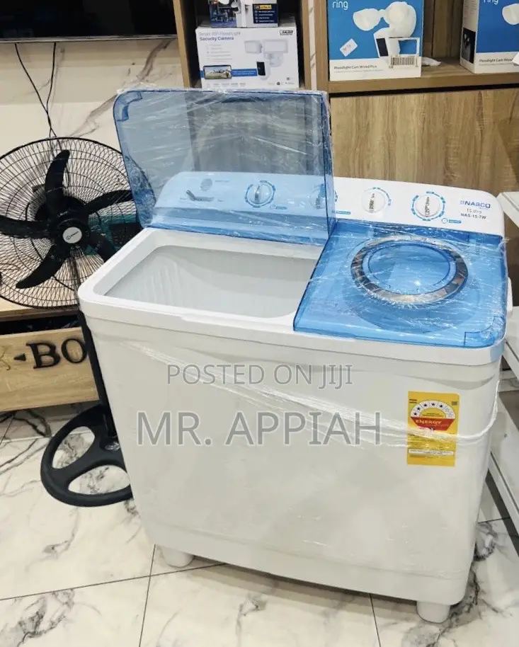 Extremely Unique Nasco 15kg Semi-Auto Washing Machine(White)