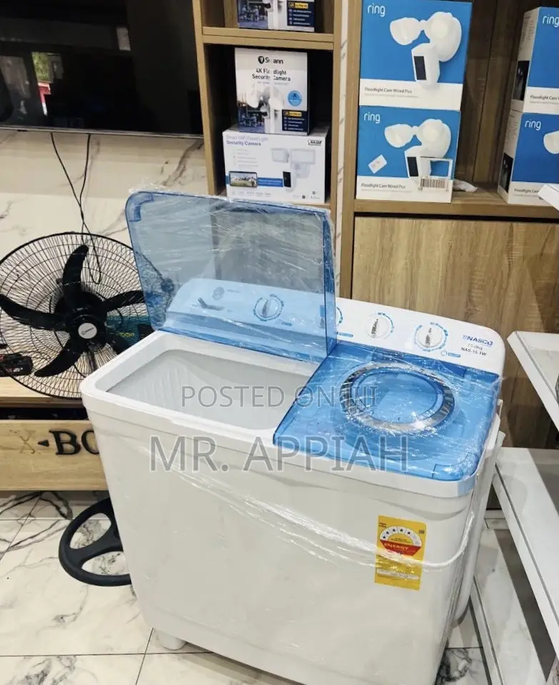 Extremely Unique Nasco 15kg Twin Tub Washing Machine + Spin Dry(White)