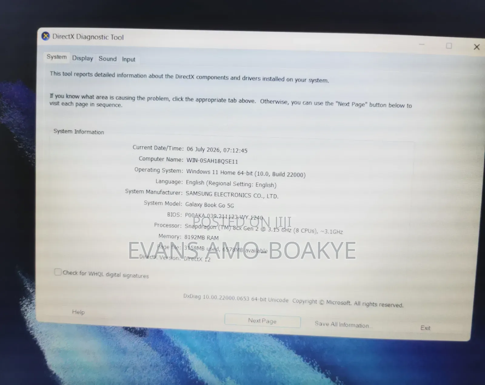 Laptop Samsung Galaxy Book 2 8GB Qualcomm Snapdragon X Plus SSD 256GB