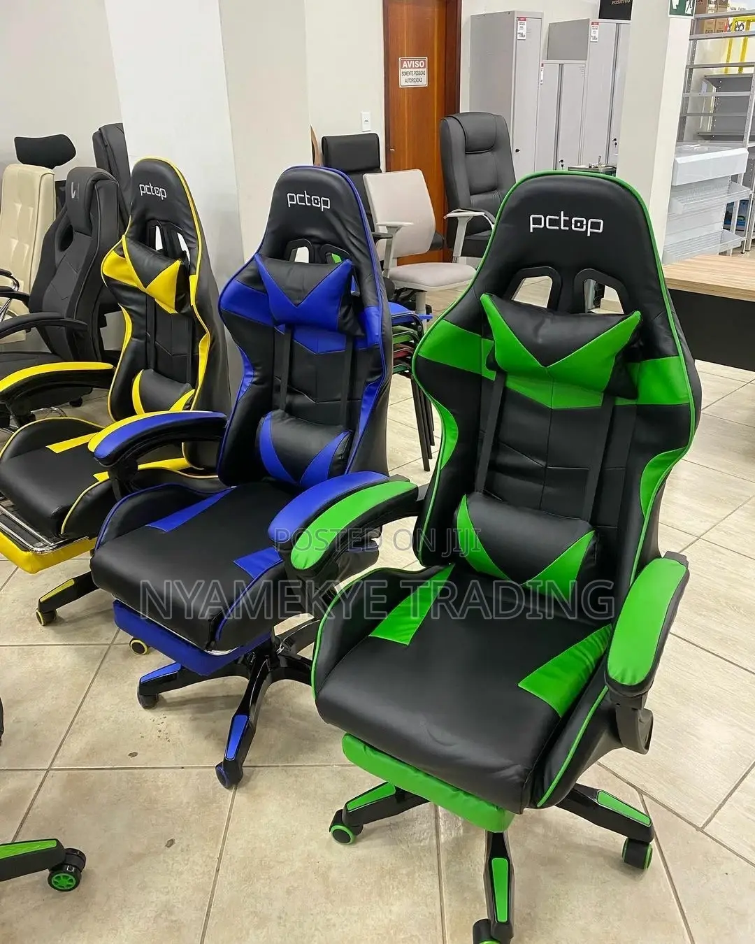 Gaming Chair With Headrest Footrest