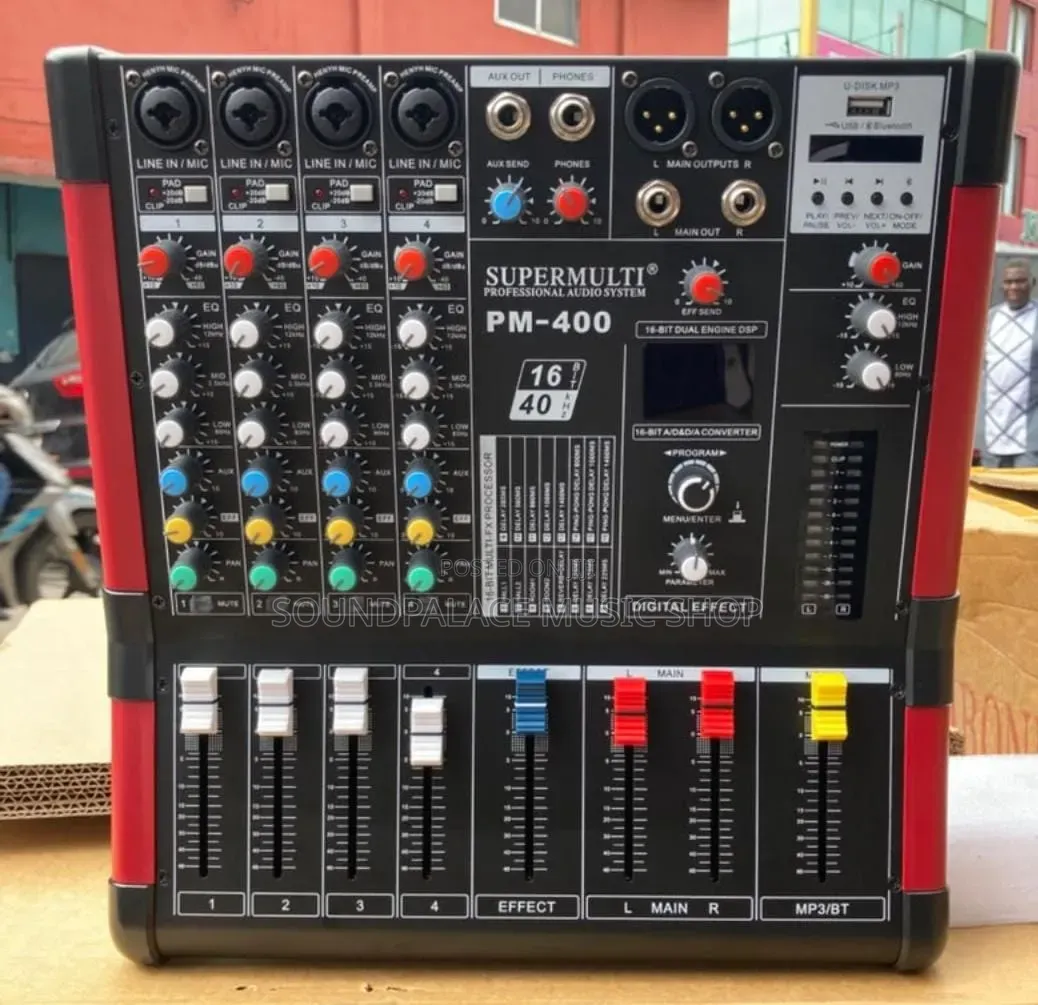 Supermulti Pm-400 4channel Professional Powered Audio Mixer