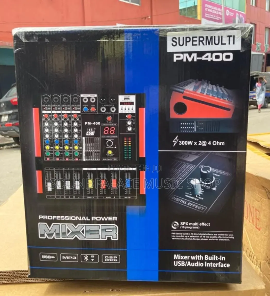 Supermulti Pm-400 4channel Professional Powered Audio Mixer