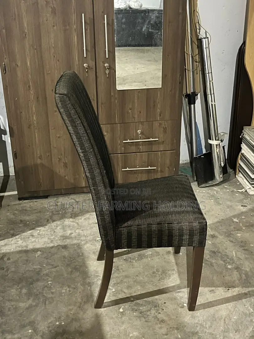 High Quality Grey Striped Dining Chairs – Foreign Used