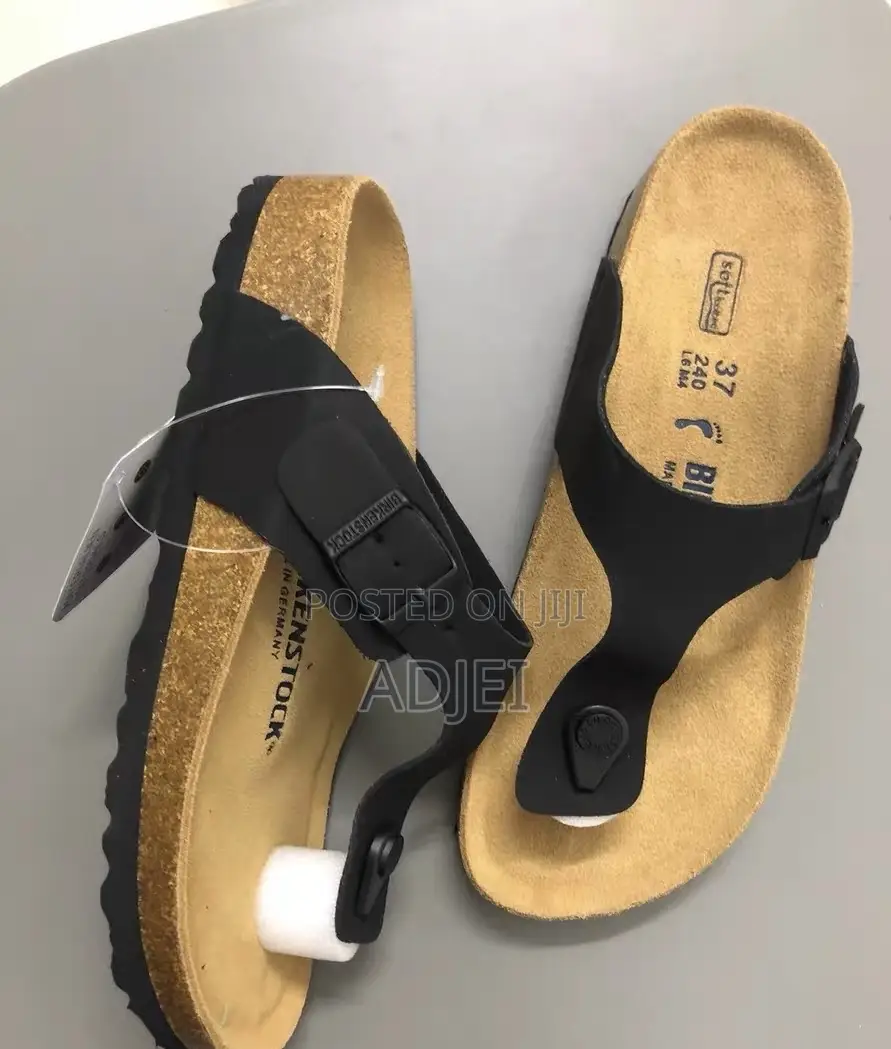 Original Birkenstock Gizeh Closed-Toe Sandals, Size 38, Dark