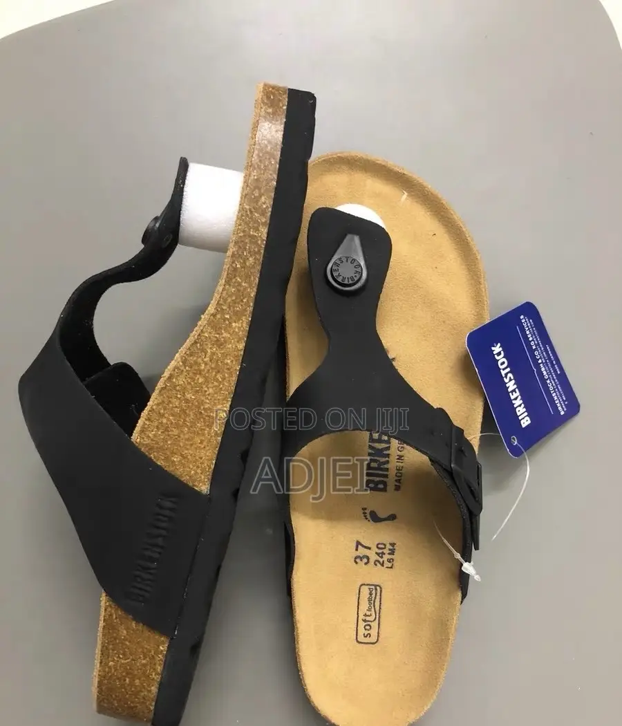 Original Birkenstock Gizeh Closed-Toe Sandals, Size 38, Dark
