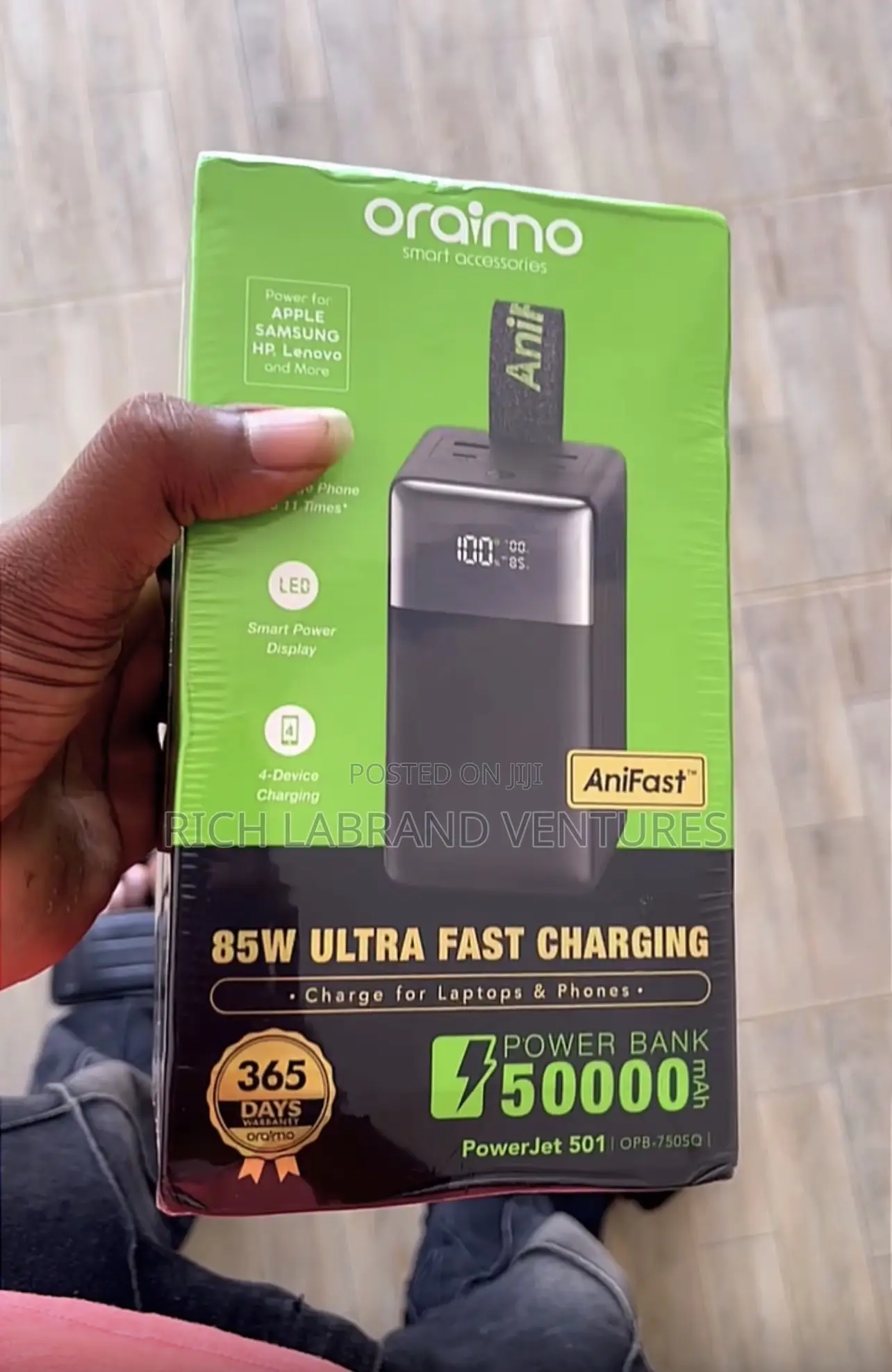 Oraimo Power Jet 501, Phone and Laptop Powerbank
