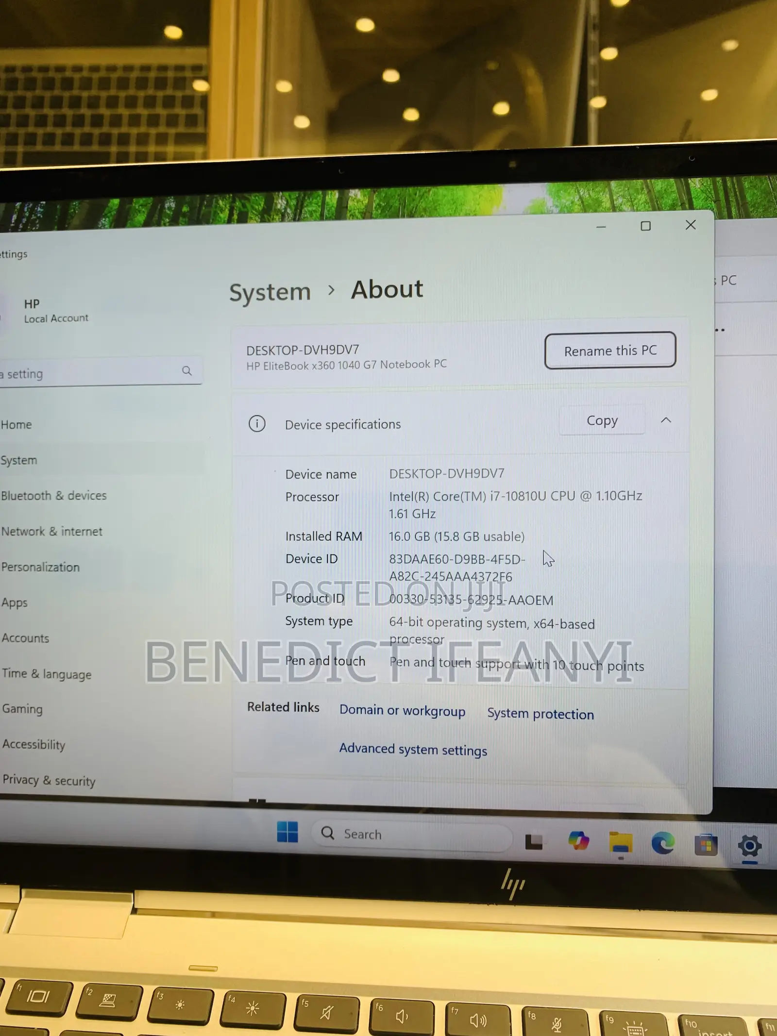 Laptop HP EliteBook x360 1040 G7 16GB Intel Core i7 SSD 512GB