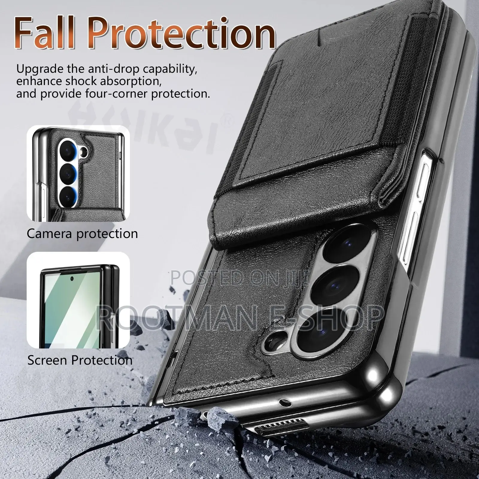 Galaxy Z Fold 7 Magnetic Leather Kickstand Wallet Card Holder Covers