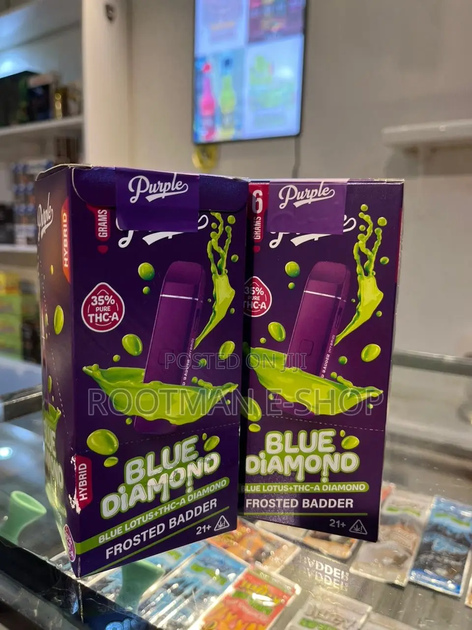 Purple Blue Diamond Blue Lotus + Thca Diamonds Disposable 6g