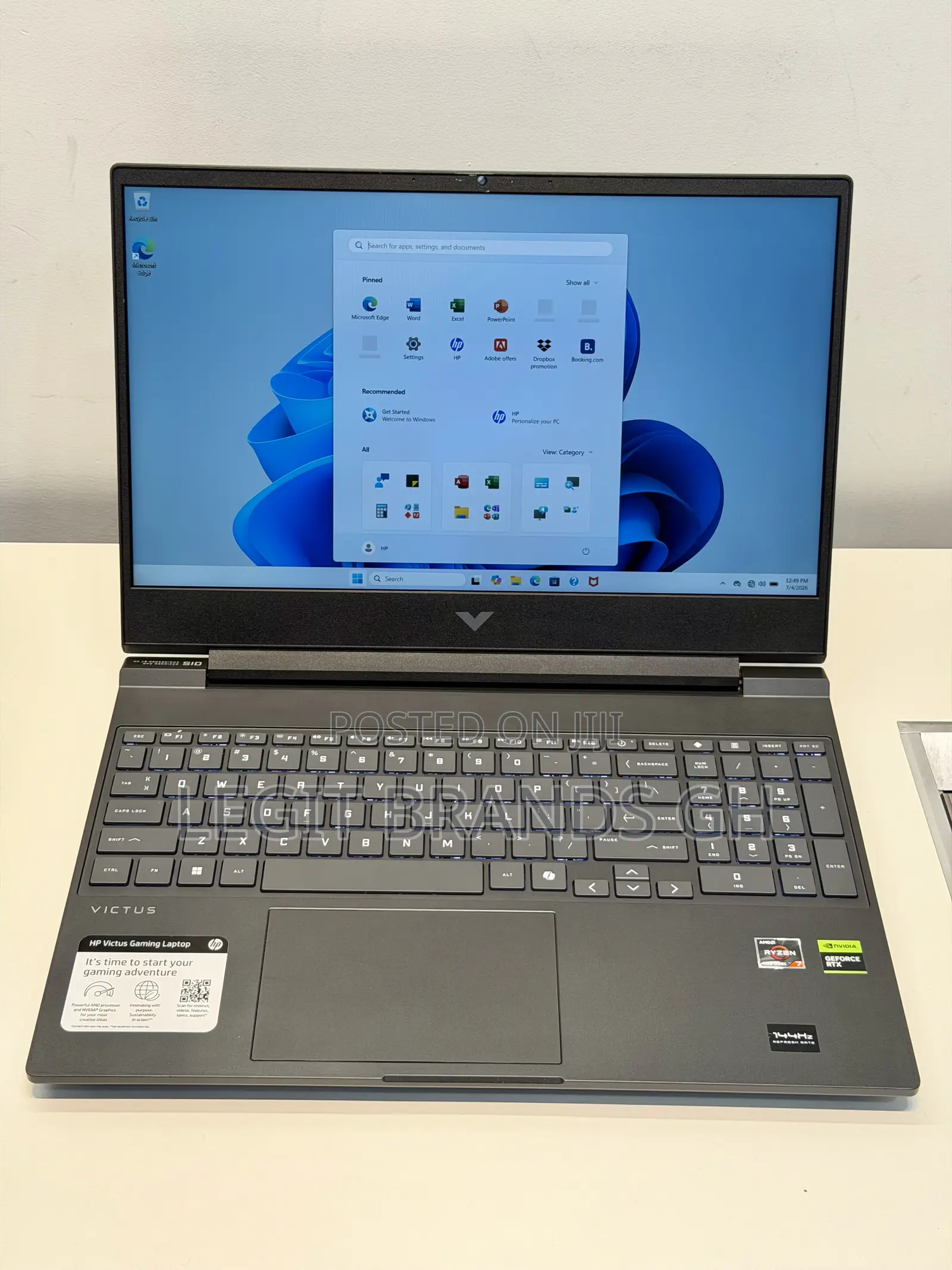 Laptop HP Victus 15 16GB AMD Ryzen 7 SSD 512GB