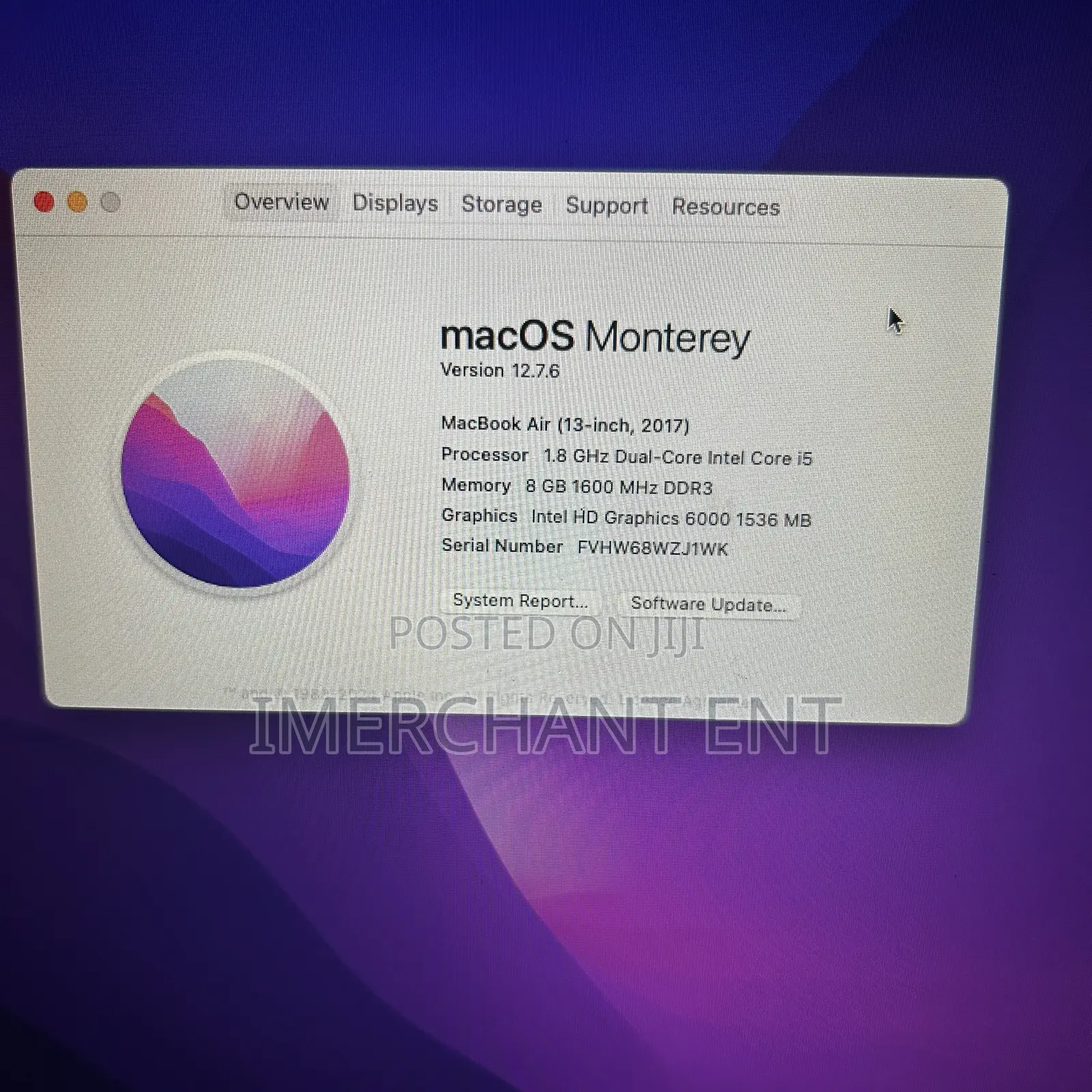 Laptop Apple MacBook Air 2017 8GB Intel Core i5 SSD 256GB