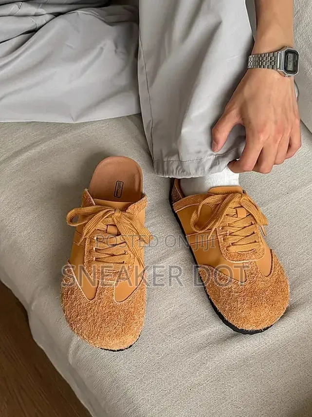 Suede Mules Tan