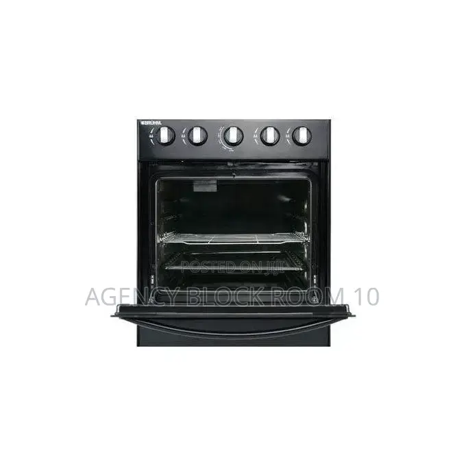 Bruhm BGC-5540ib 4 Burner Gas Cooker - Glass Top - Black