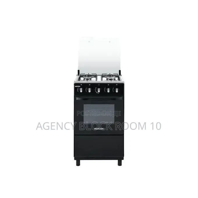 Bruhm BGC-5540ib 4 Burner Gas Cooker - Glass Top - Black