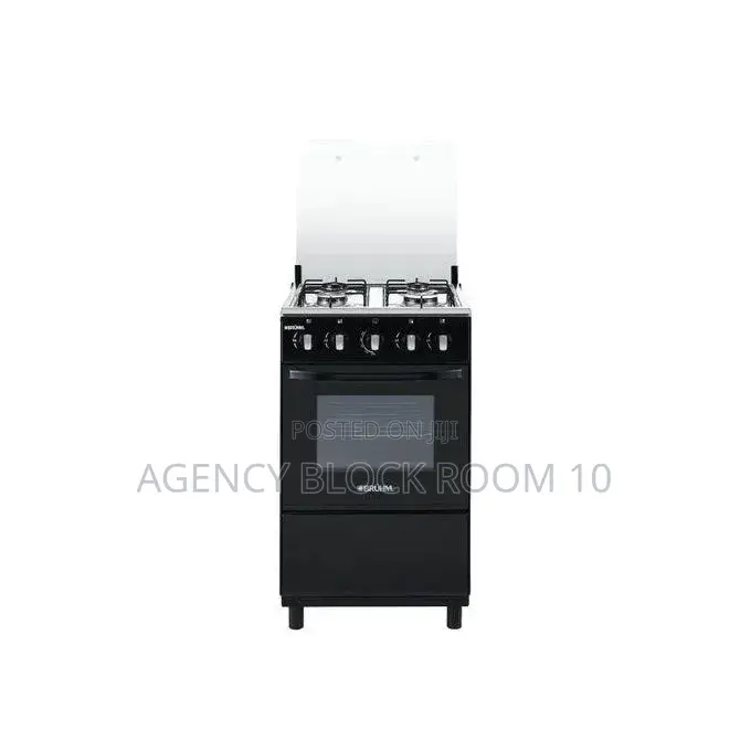 Bruhm BGC-5540ib 4 Burner Gas Cooker - Glass Top - Black