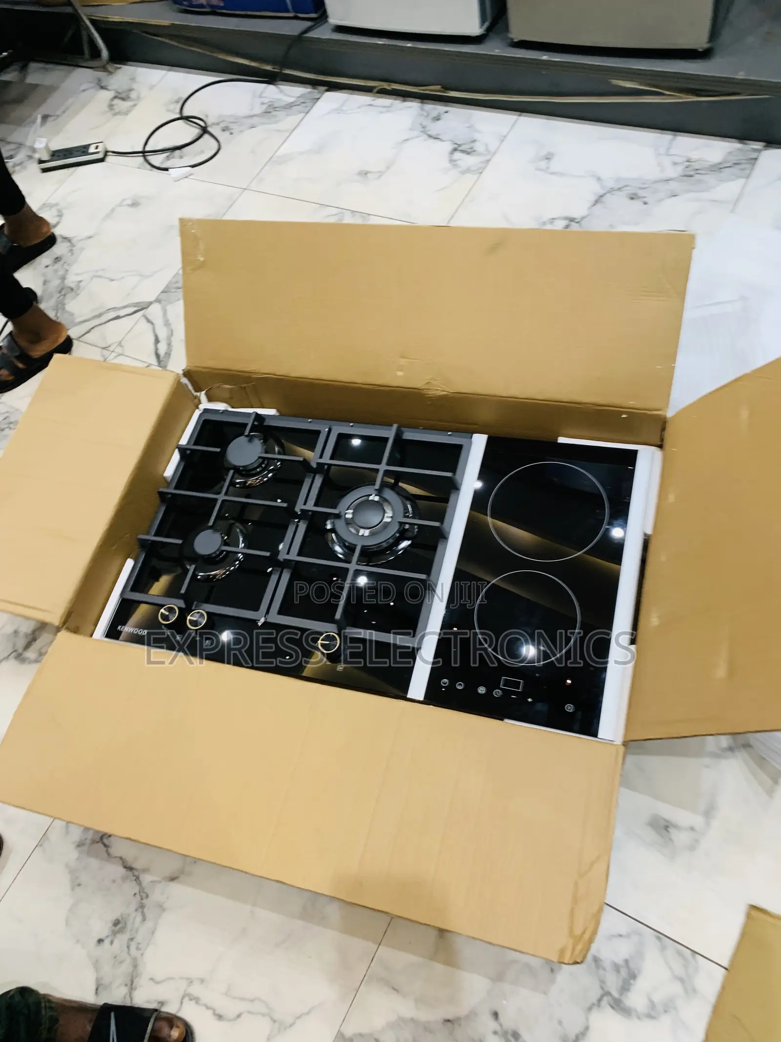 Lovely New Black Gas Electric Cooker Built in 90cm 3-2