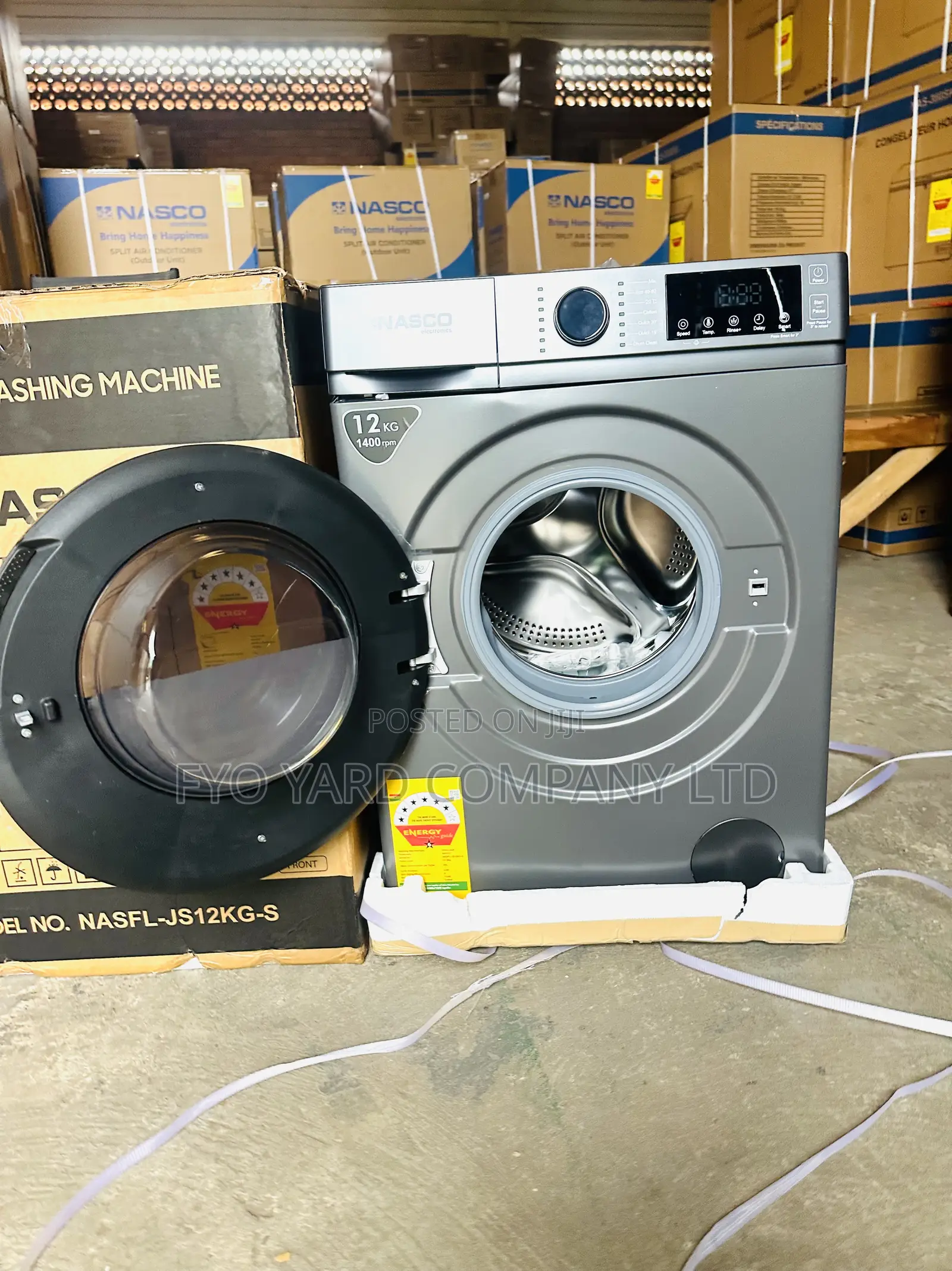 Big Size Nasco 12kg Fully Auto Fast Inverter Washing Machine