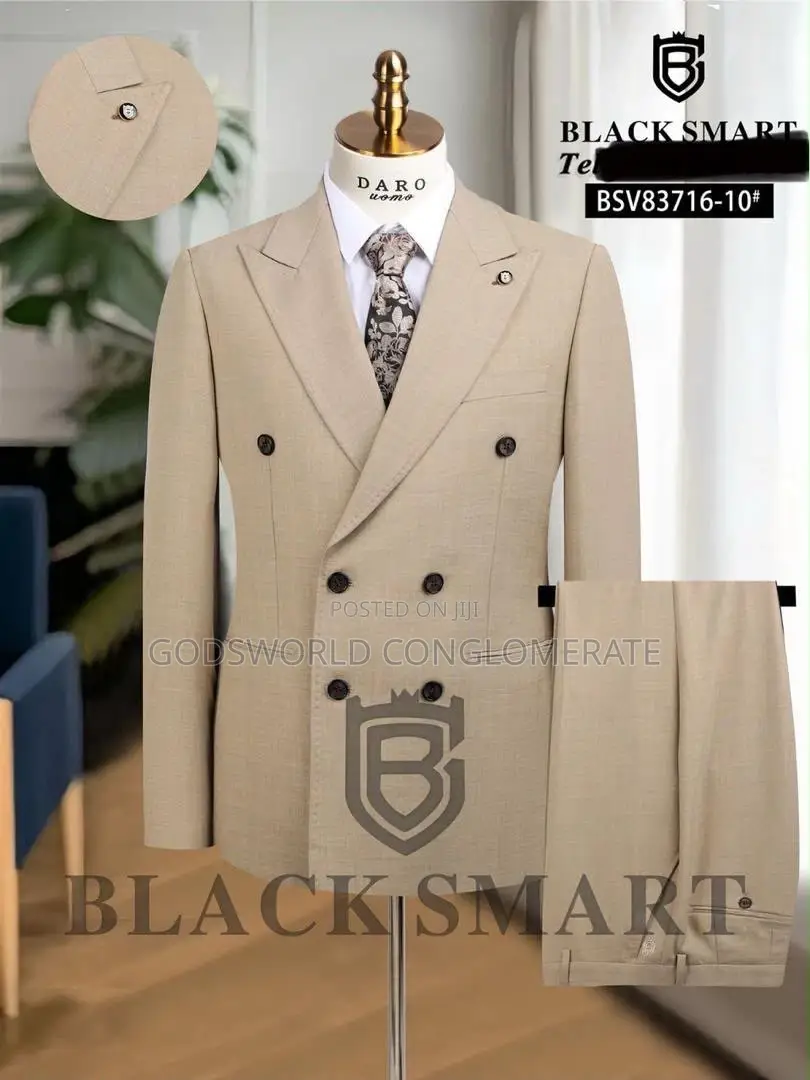 Black Smart Double Breasted