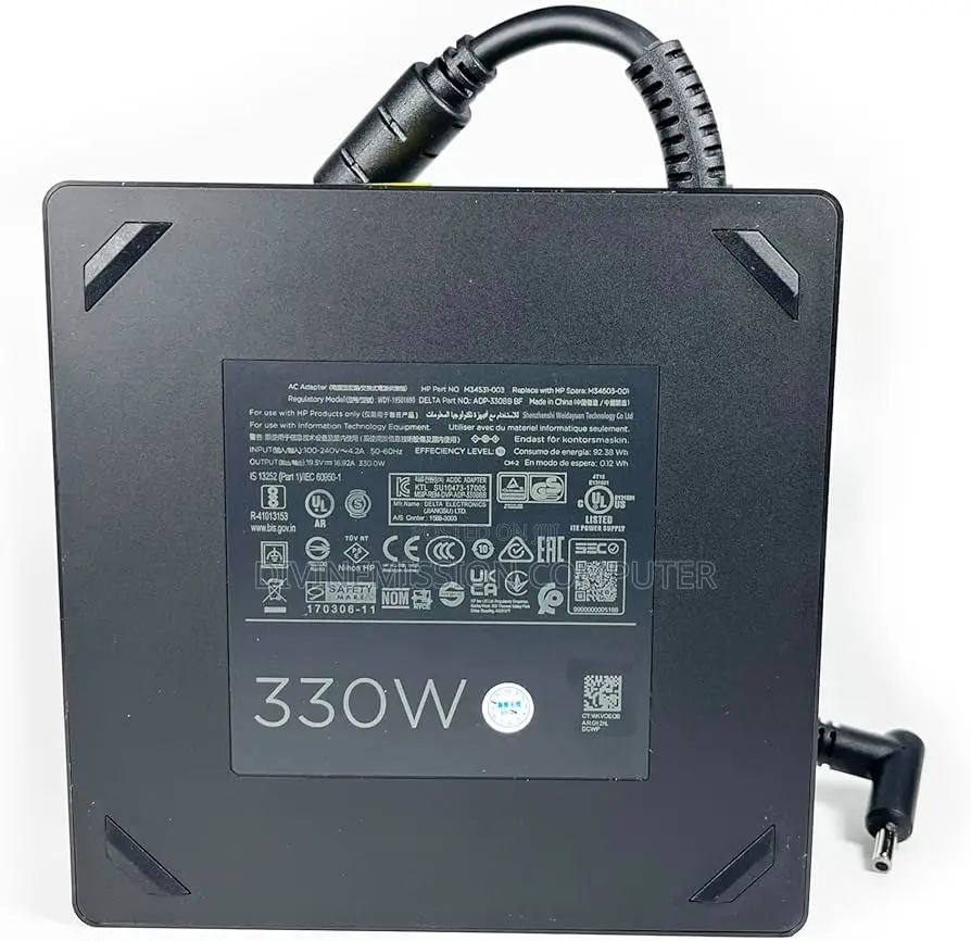Hp Omen Blue Pin Charger 19.5v-16.92a 330.0w Uk Used Original
