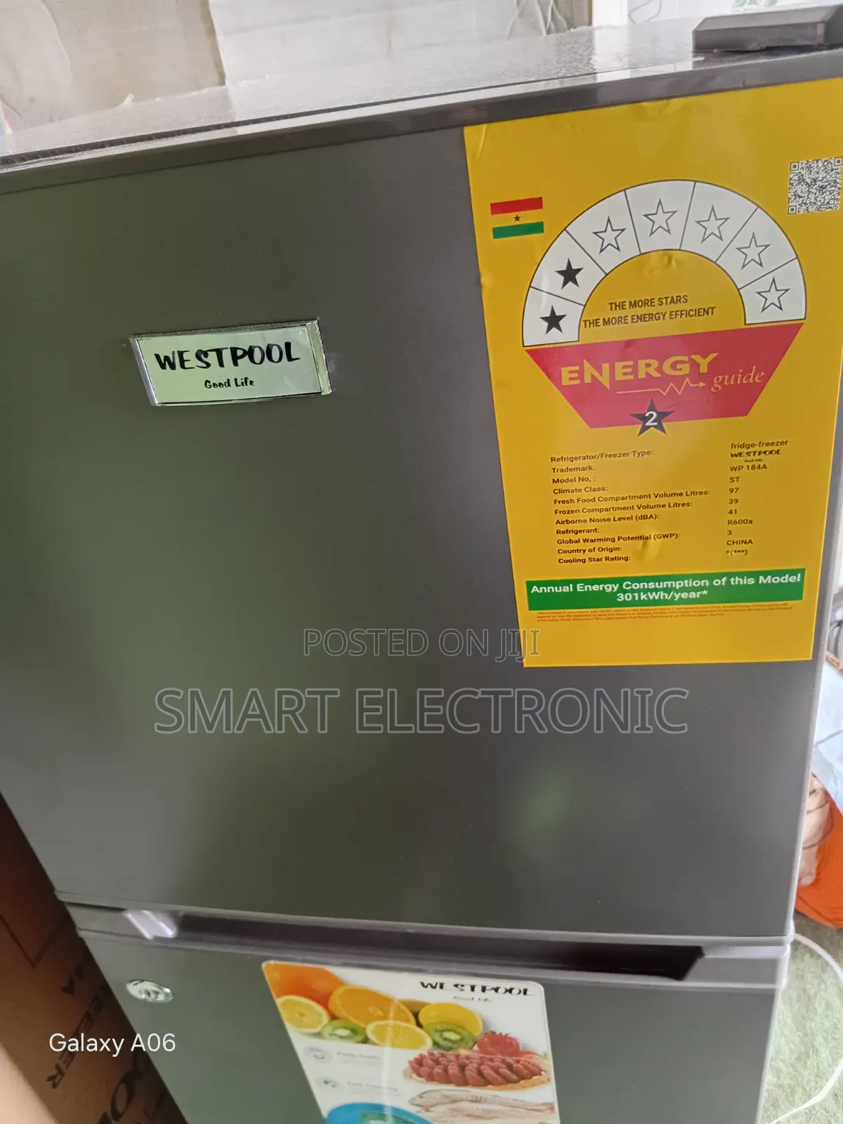 Westpool 136l Double Door Fridge Freezer – Fast Cooling