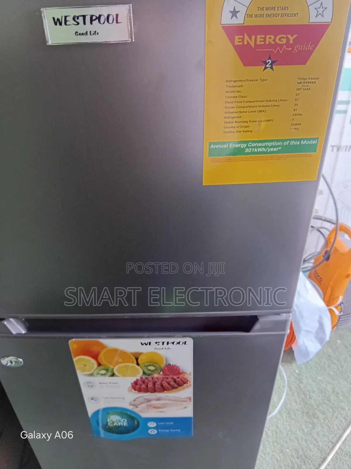 Westpool 136l Double Door Fridge Freezer – Fast Cooling