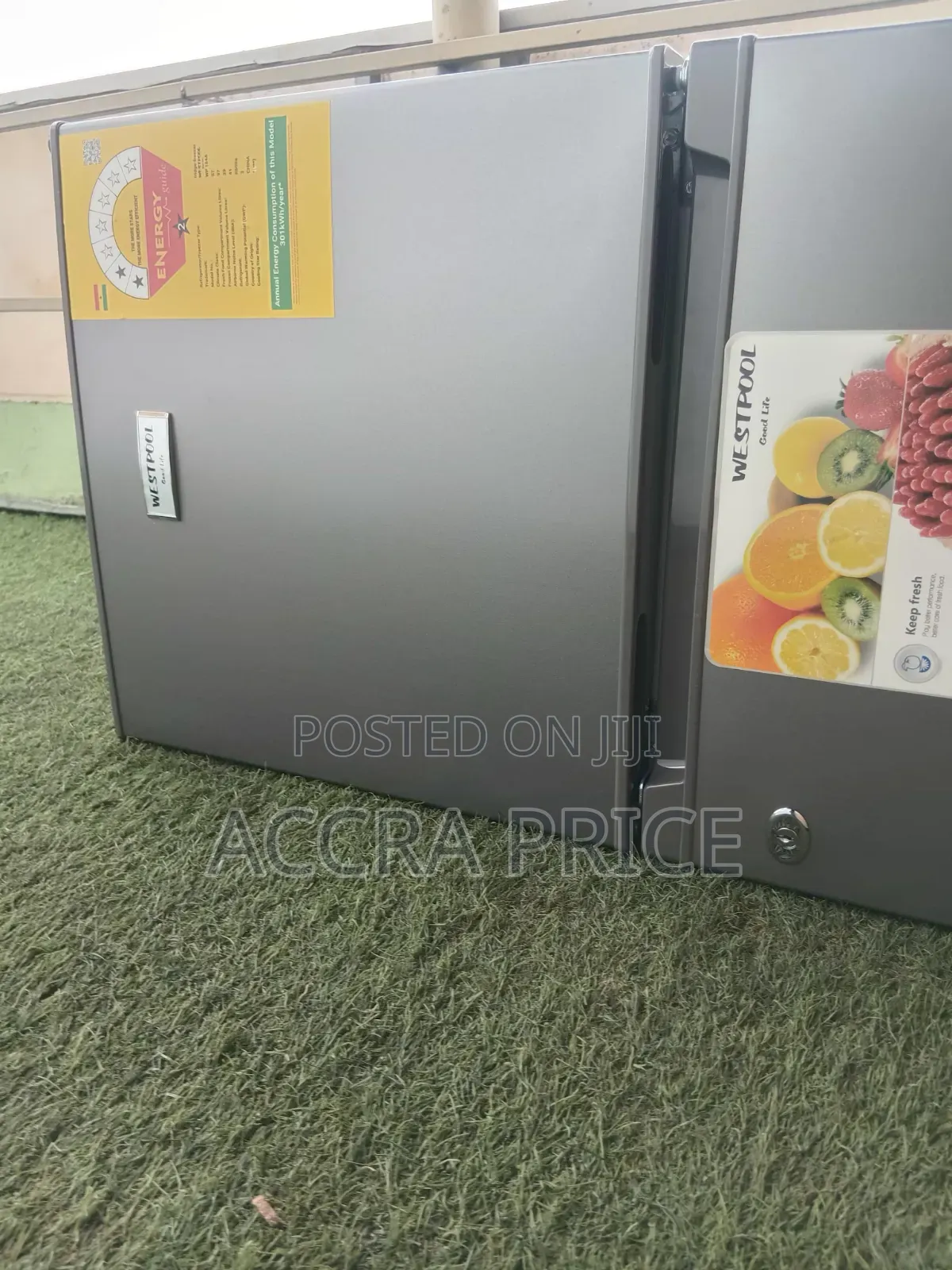 Westpool Eco-Friendly Double Door Fridge – Grey