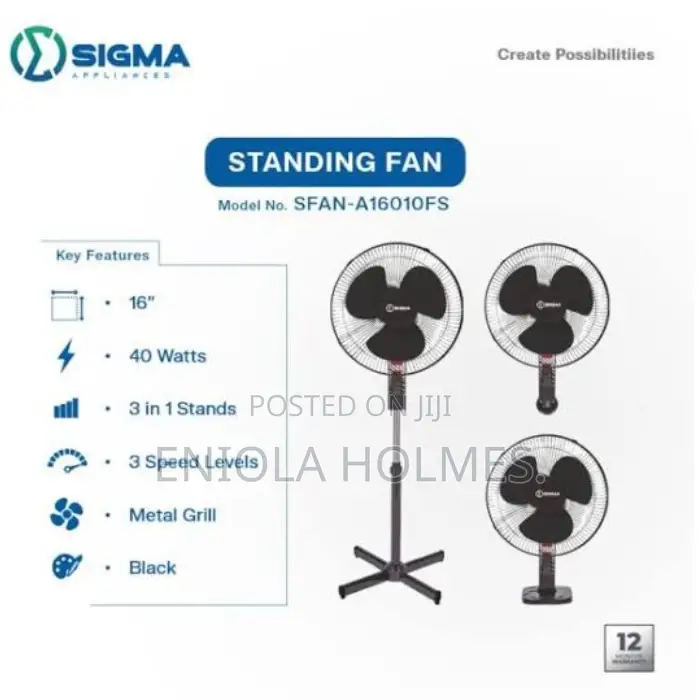 16 Inch 3 in 1 Standing Fan