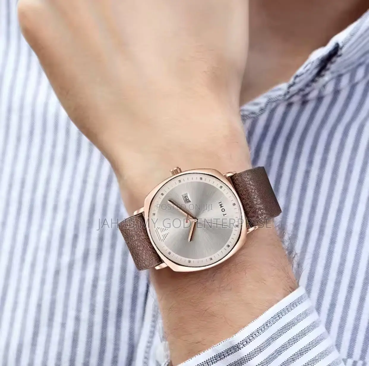 Tomi Mens Luxury Business Leather Watch
