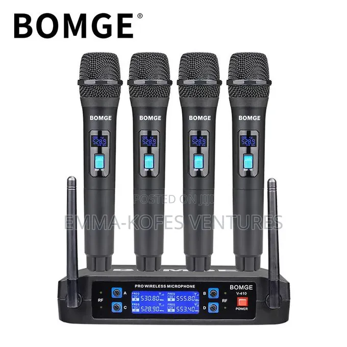 Bomge V410 4 Channel Dynamic Wireless Microphone System