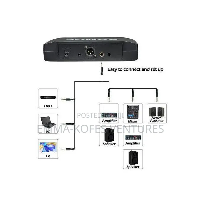 Bomge V410 4 Channel Dynamic Wireless Microphone System