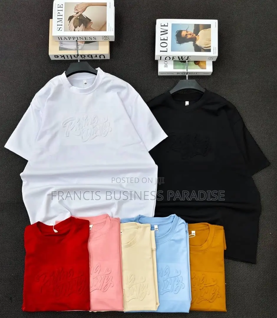 High-Quality Thick Cotton Round Neck T-Shirts (Bulk Available)
