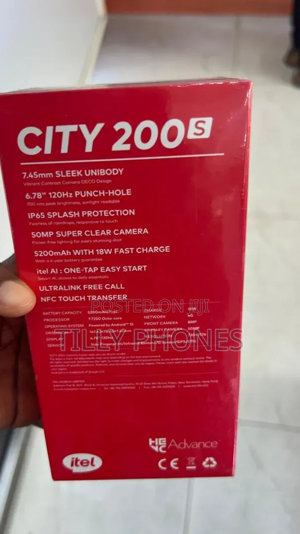 New Itel City 200 128 GB Black
