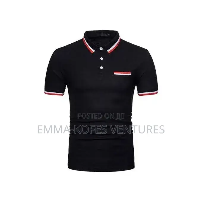 Men's Polo Shirt Embroidery T-Shirt Casual Office Can Stand Up Collar