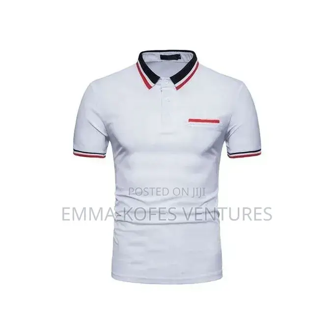 Men's Polo Shirt Embroidery T-Shirt Casual Office Can Stand Up Collar