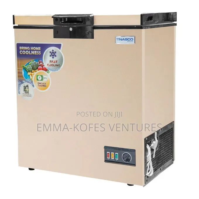Nasco Nas-200fl-G Chest Freezer - 150 Litre - Rose Gold