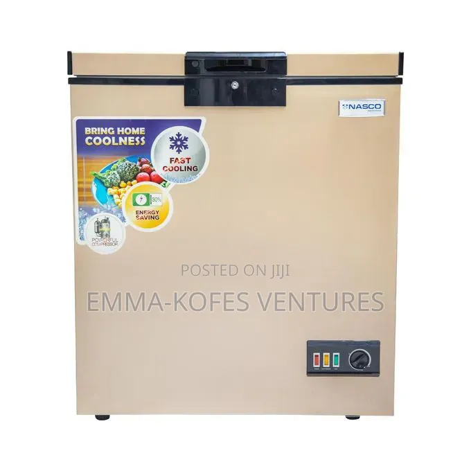 Nasco Nas-200fl-G Chest Freezer - 150 Litre - Rose Gold