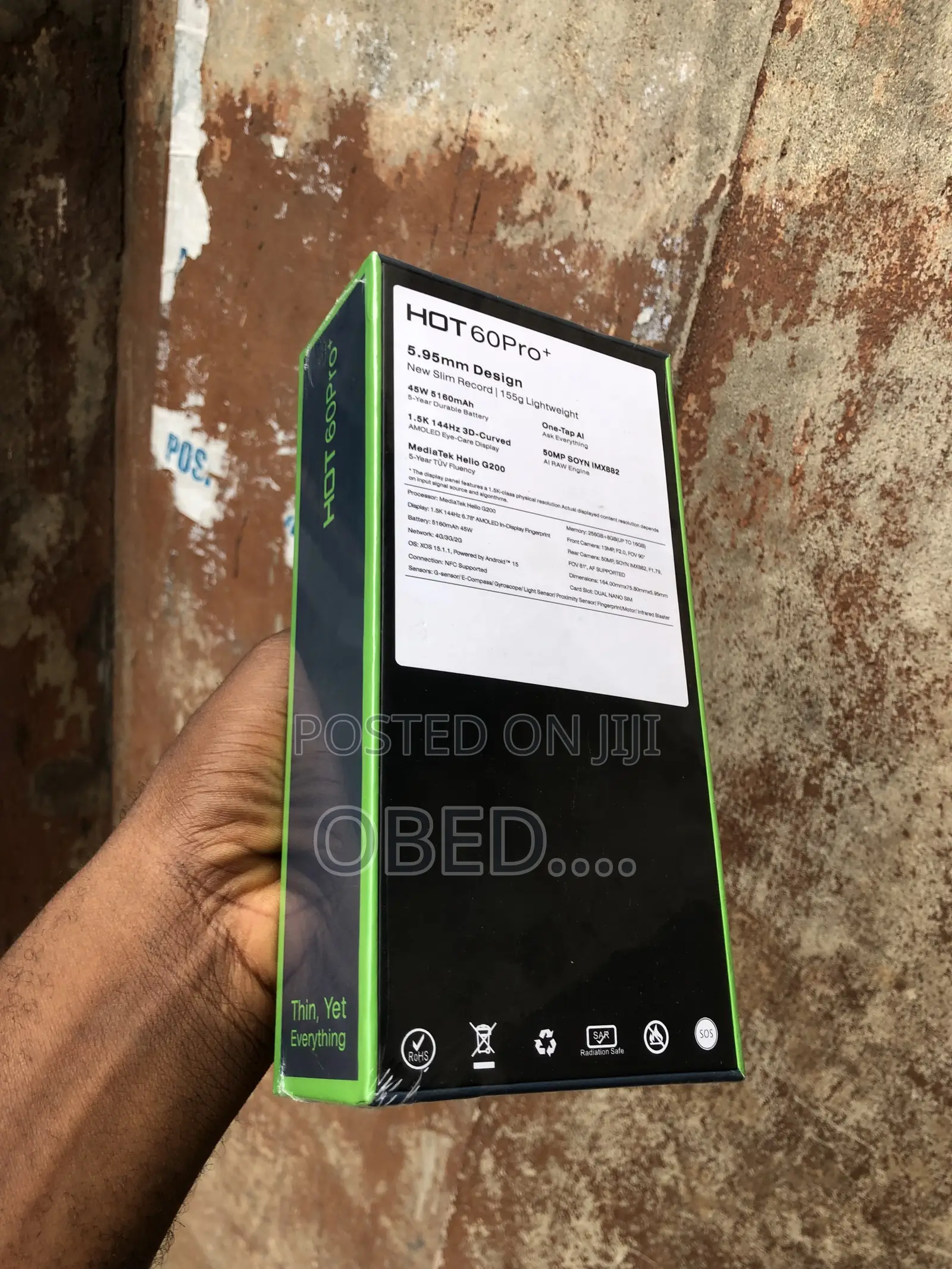 New Infinix Hot 60 Pro+ 256 GB Black