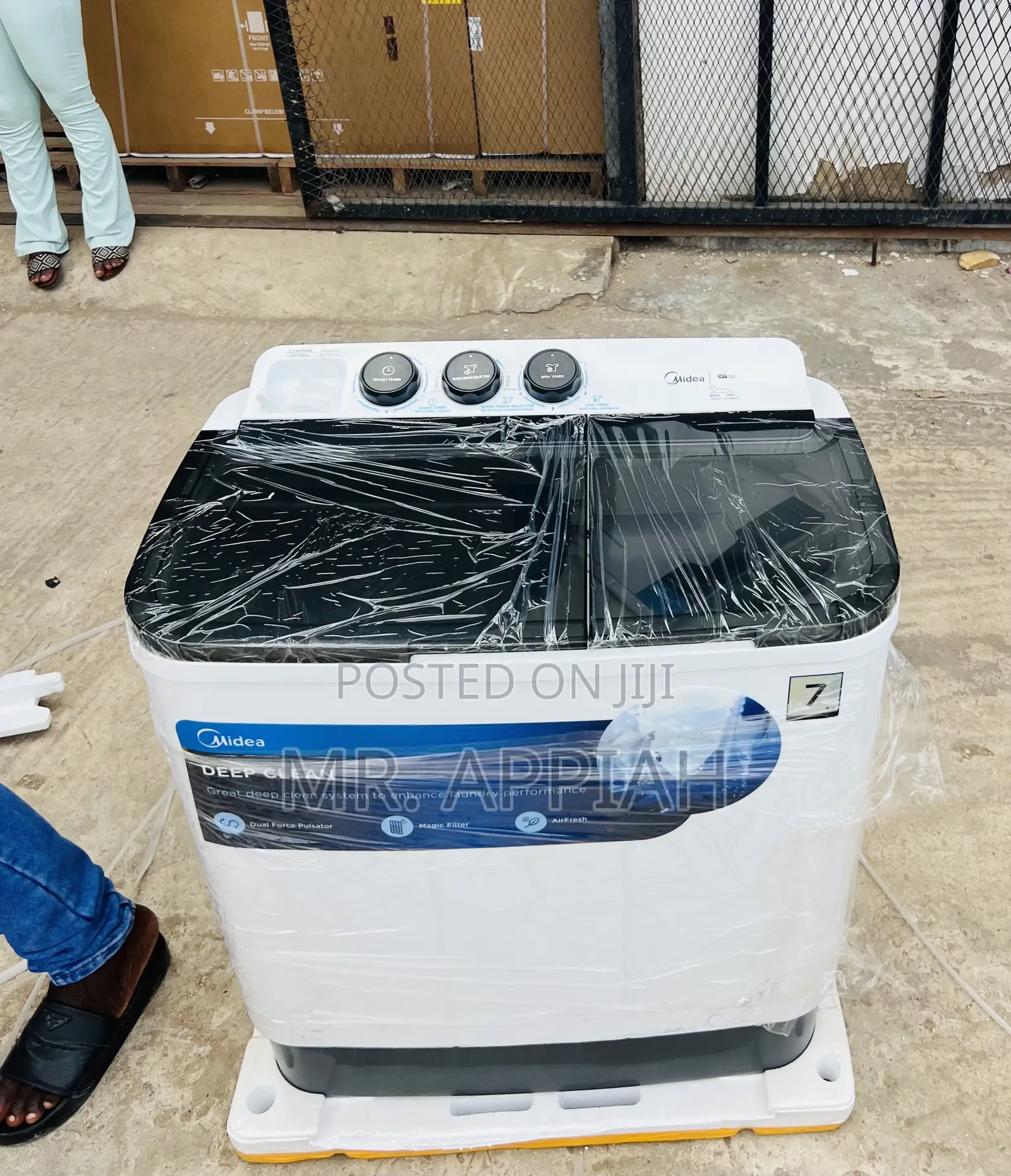 Super Classic Midea 7kg Semi-Auto Washing Machine(Transparant Lid)