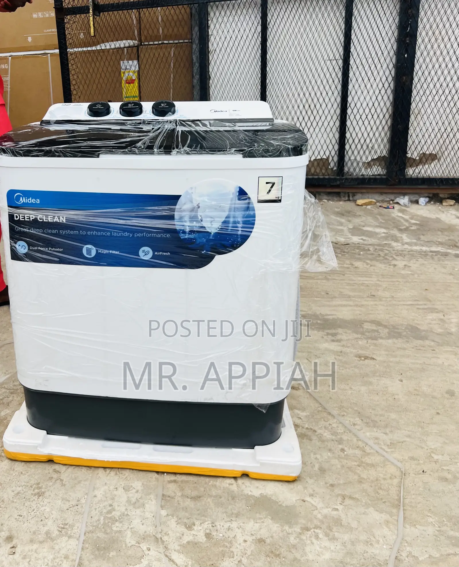 Extremely Durable Midea 7kg Washing Machine With Transparent Lid