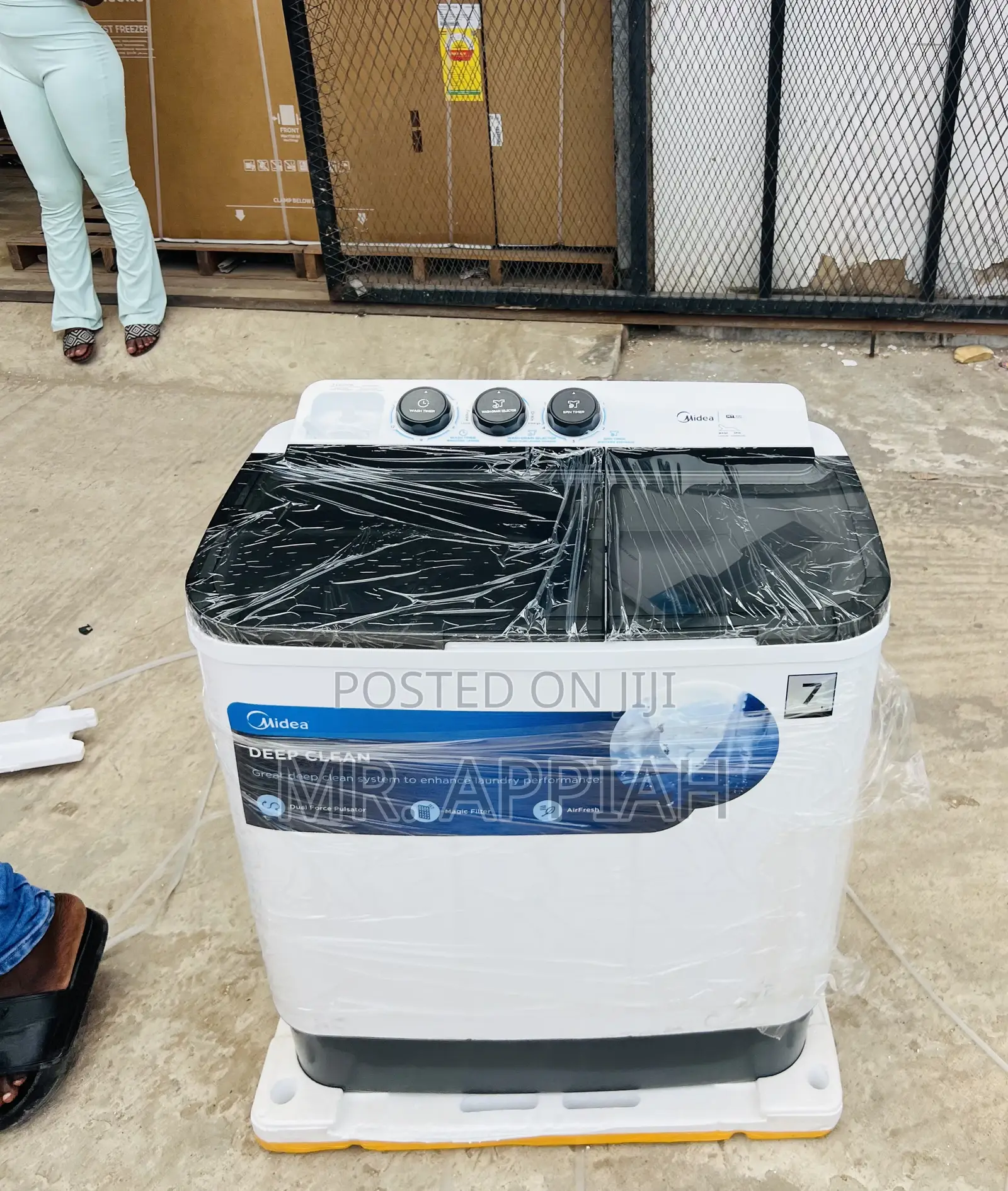 Super Quality Midea 7kg Washing Machine(White) Transparent Lid