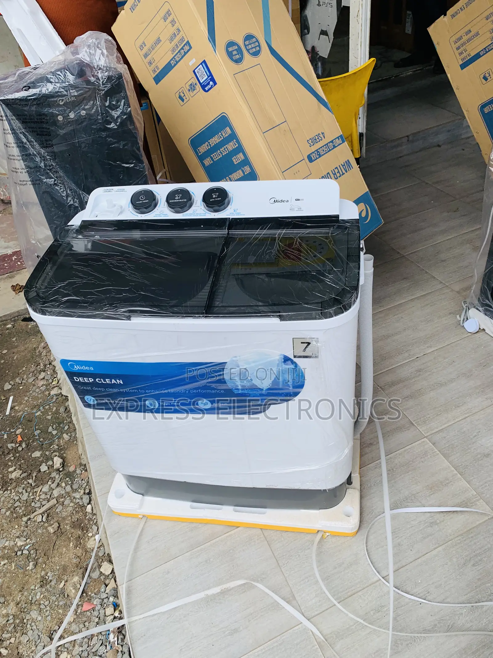 Hot Deals on Midea 7.0kg Semi Auto Washing Machine Mf100w70/W-Gh