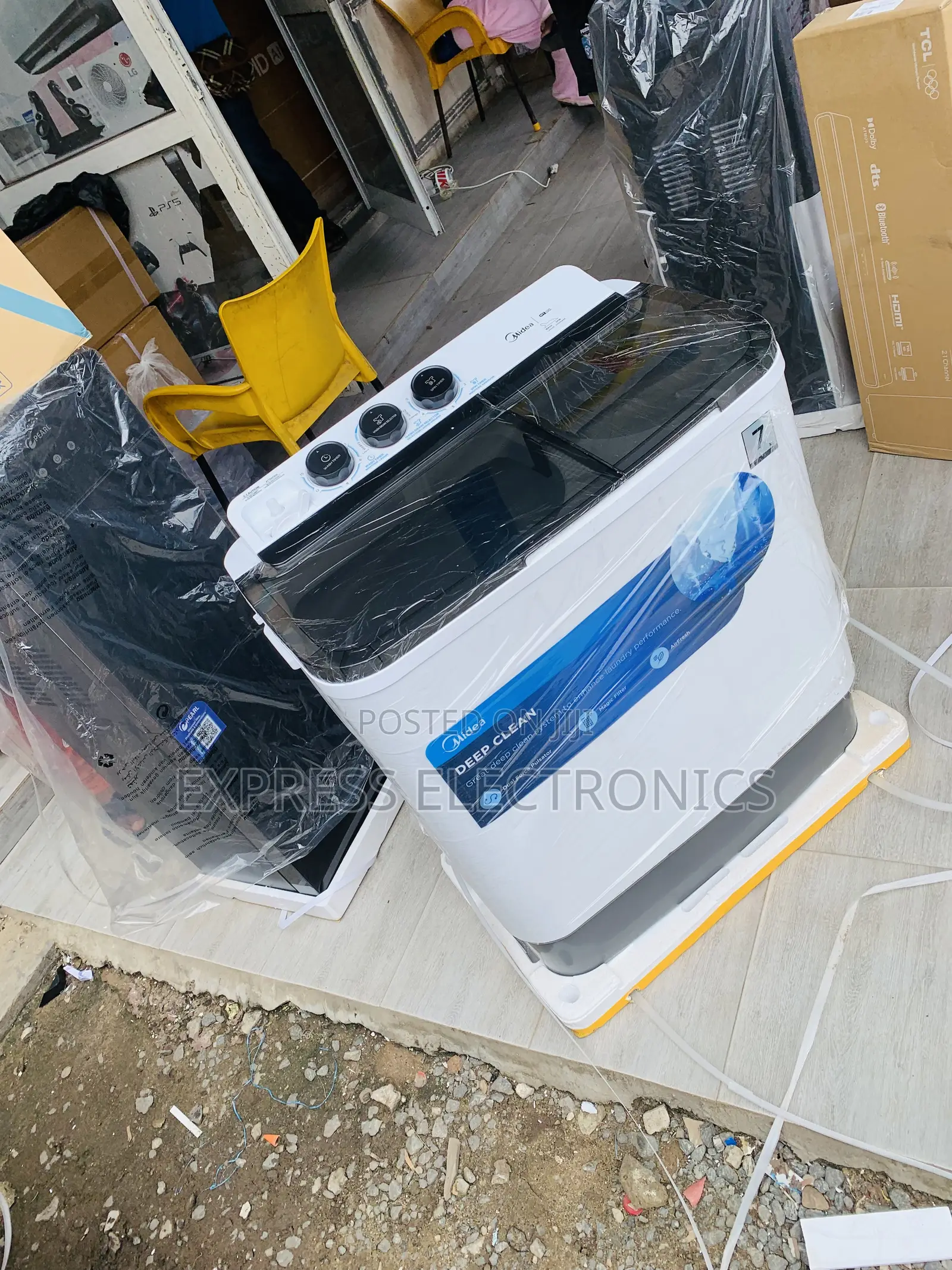 Get a New Midea 7.0kg Semi Auto Washing Machine Mf100w70/W-Gh